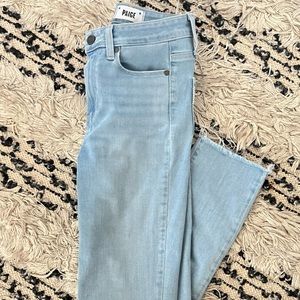 Paige slim cropped frayed ankle jeans